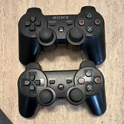 Sony DualShock 3 Wireless Ergonomic Controller Lot of 2 Black for PS3