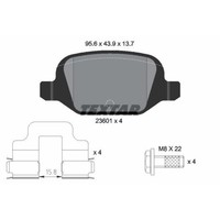 Textar BremsbeläGe Bremsbelegsatz Hinten FüR Fiat 500 Panda Lancia Ypsilon