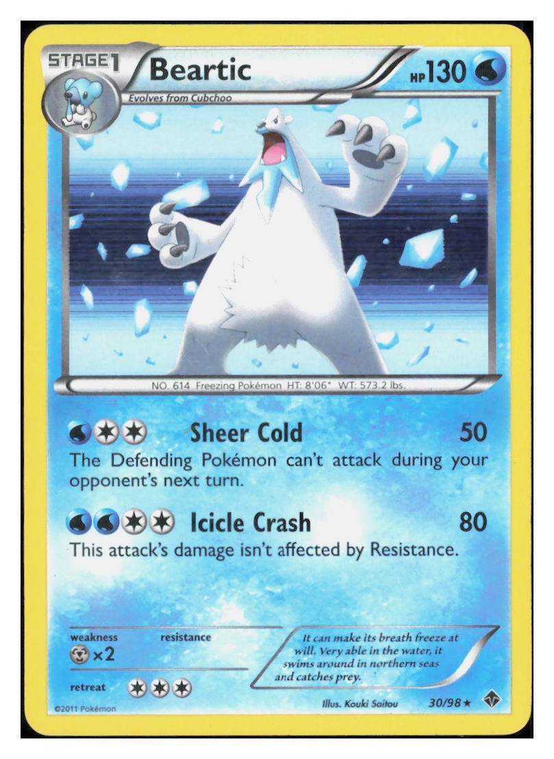 Beartic (30) Holofoil Holo Rare Emerging Powers 30/98 LP M010
