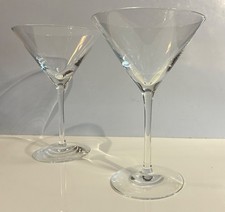 Set of 2 Judel / Tiffany  8 oz Crystal Martini Glasses, Handmade in the USA