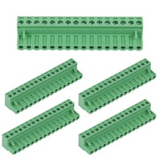 5Pcs 16 Pin 5.08mm PCB Screw Terminal Block, Pluggable Connector