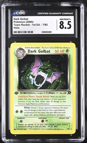 Dark Golbat (1st Edition) graded CGC 8.5 for sale on eBay