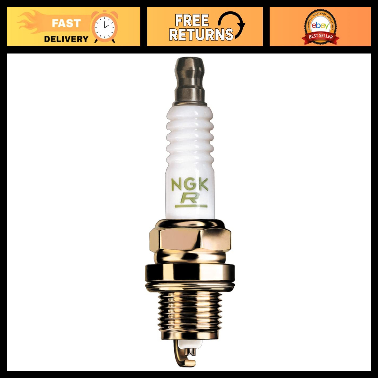 4Pcs Standard Spark Plugs Set, Nickel Core Tip, 0.024 Gap, BR10EG Compatible