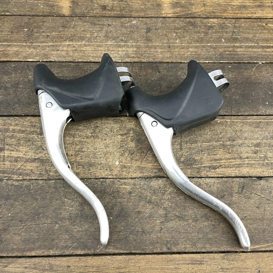 Par de palancas de freno universales de colección para bicicleta de carretera barra de caída Aero negro aleación desgaste Foto 4 de 4