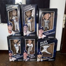 2018 Los Angeles Dodgers Bobblehead Lot Seager-Bellinger-Kike-Taylor-Wood-Hill