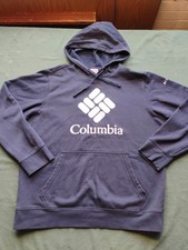 Men's Columbia Sweatshirt Hoodie Pullover Blue Sz L