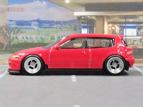 ๐๐ CUSTOM Hot Wheels '92 Honda Civic EG Lowered Real Riders Wheel Swap - Picture 3 of 11