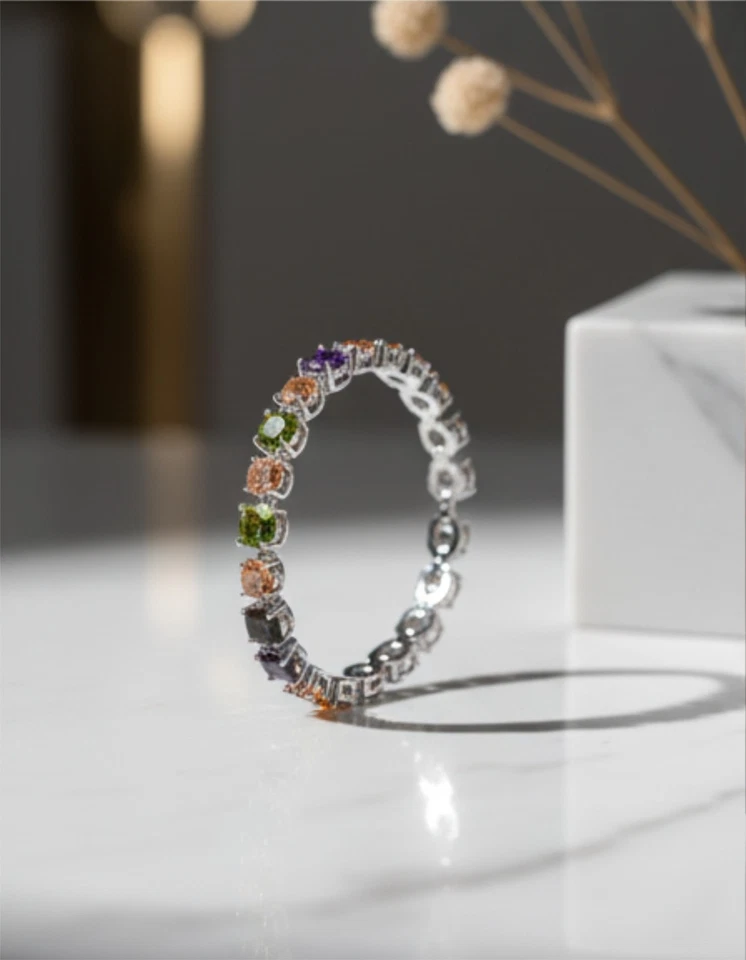 Brazalete Imperial Shine Brazalete Multicolor Piedras Preciosas y Diamantes Foto 2 de 4