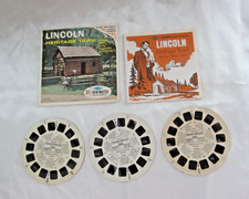 Vintage Sawyer's, Inc. View-Master LINCOLN HERITAGE TRAIL 3-Reel A390 Brochure