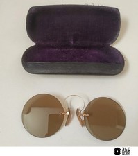 Antichi occhiali pince-nez con custodia Aruga Torino fine 800.