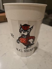 Vintage 1980's NC State Wolfpack Football Stadium Cup NCSU Hardees