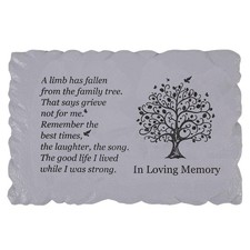 11.8 inches Long Tree of Life Song Polyresin Memorial Garden Stone, Memorial ...