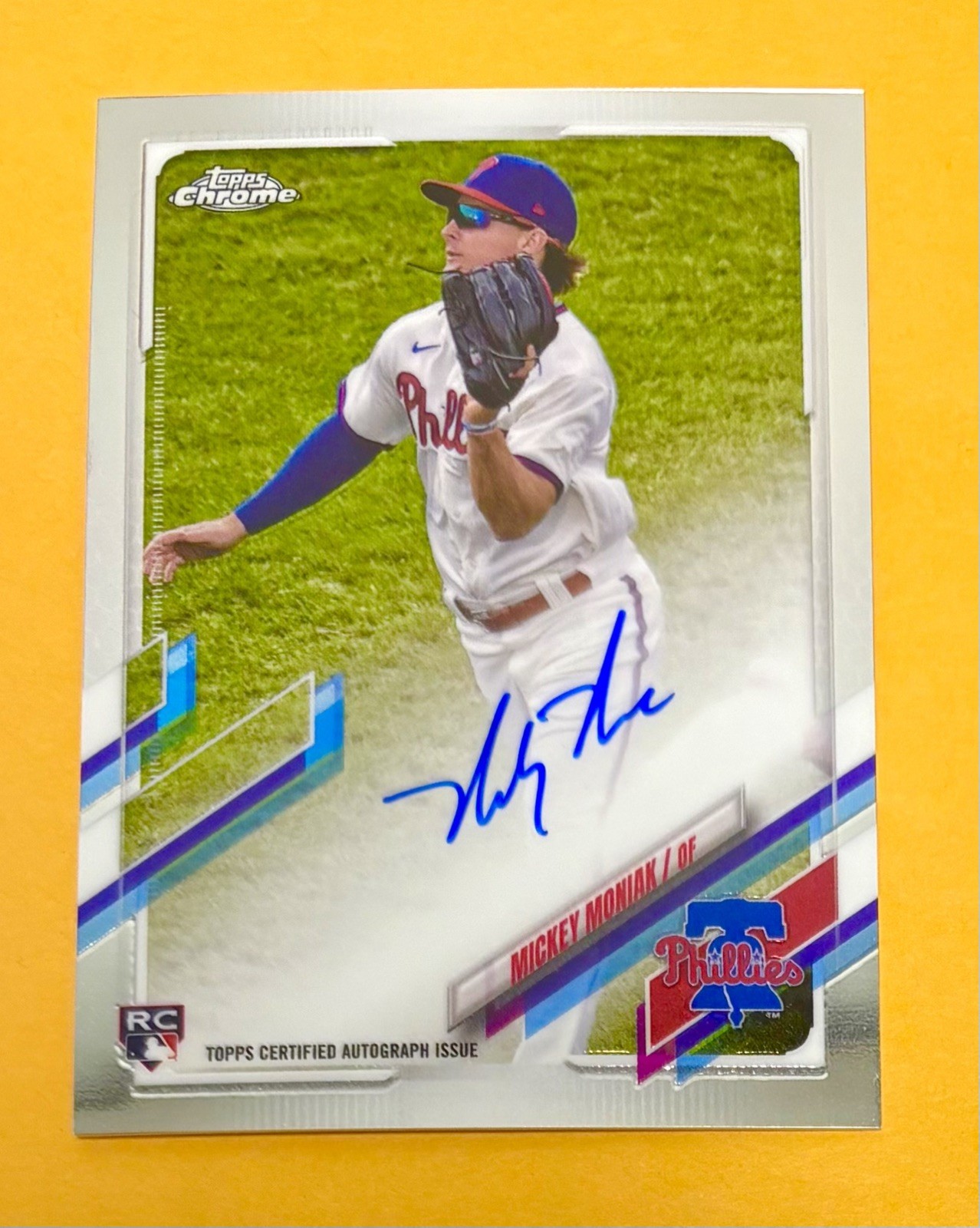 Mickey Moniak 2021 Topps Chrome AUTO RC Colorado Rockies Autograph Rookie RA-MM