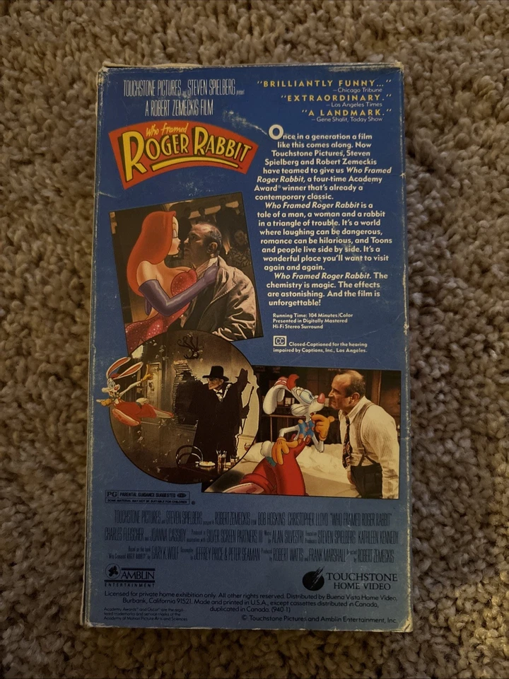Who Framed Roger Rabbit (VHS, 1997) - Image 2 of 3