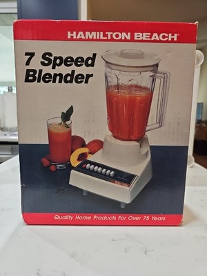 NEW IN BOX VTG Hamilton Beach 7 Speed Blender 44oz Jar 600 Watt White