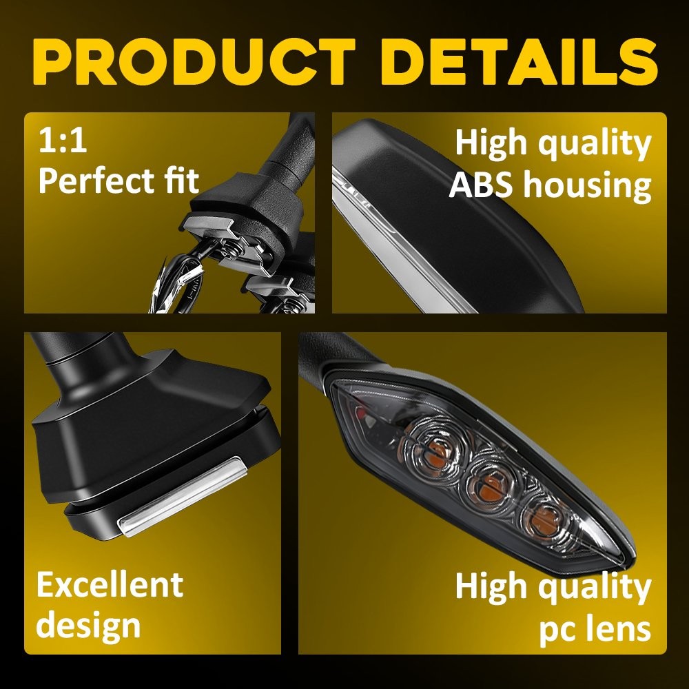 ライト 4PCS LED Turn Signal Light Lamp For KAWASAKI Z H2 2020-2023 NINJA