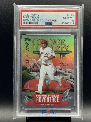 2022 Topps Series 1 Home Field Advantage Mike Trout #HA-5 PSA 10