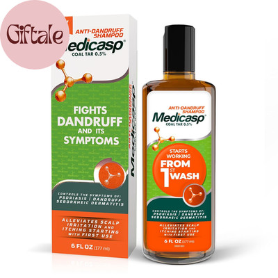 Coal Tar Anti-Dandruff Shampoo, Alleviates Symptoms from 1St Wash, Treats Psoria