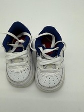 Nike Air Force 1 Leather White/Deep Royal Blue TD Toddler Size 3C CZ1691 101