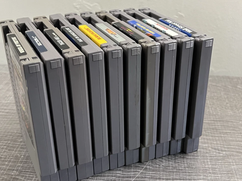 Lote de 10 juegos Nintendo NES + estuche de viaje: Wall Street Kid, sección Z, etc. Foto 3 de 4