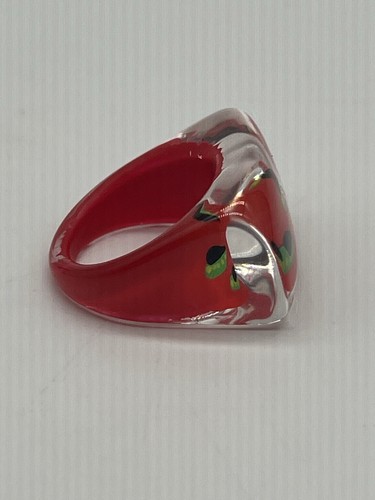 Vintage MCM Chunky Lucite Statement Ring - Picture 4 of 5