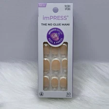 Kiss Impress Pink French Tip Short Squoval Press-on Nails IFC01 91381