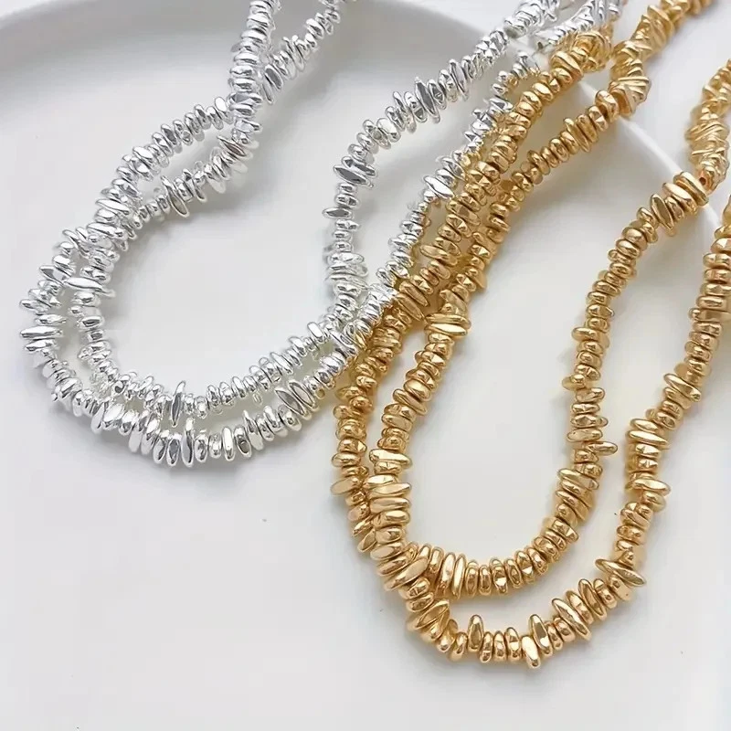 Brazalete hágalo usted mismo joyería de forma irregular cuentas espaciadoras de hematita chapado en oro Foto 4 de 4