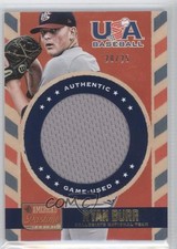 2013 Panini America's Pastime USA Baseball Jerseys Gold 20/25 Ryan Burr 0f6