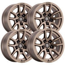 Set Of 4 Icon Alloys Vector 5 17x8.5 5x5 -6mm Bronze Wheels Rims 17 Inch