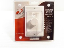 DAYTON 300-548 DLS HOME AUDIO WHITE 100-WATT STEREO VOLUME CONTROL, NEW SEALED