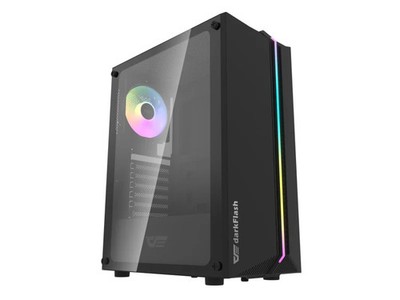 DarkFlash DK151 LED Middle Tower PC-Gehäuse - Schwarz, ARGB, Beleuchtete Lüfter