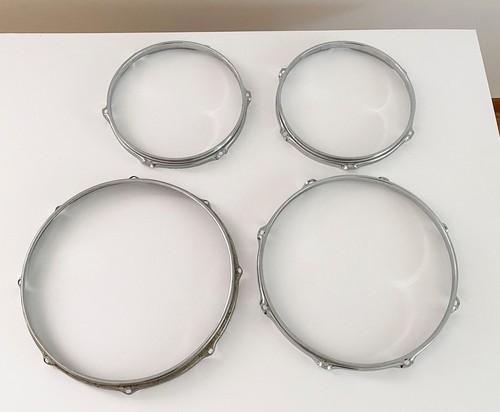 Vintage 4 Drum Hoops Assorted Sizes See Photos