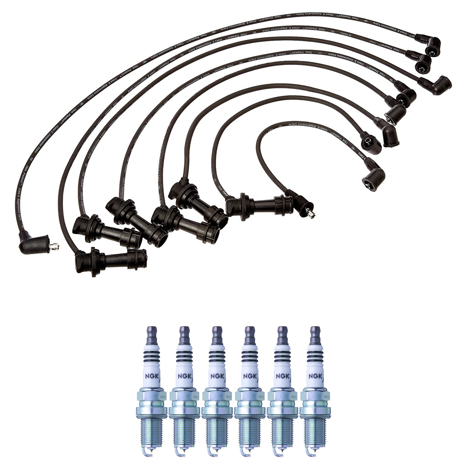 Denso Ignition Wires and NGK Spark Plugs Kit for Toyota Cressida 89-92 3.0L L6
