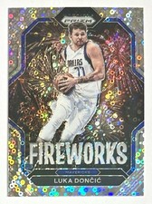 2022-23 Prizm Luka Doncic Silver Disco Fireworks Refractor SP #24 Fast Break NBA