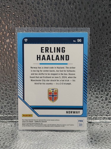 2024-25 Panini Donruss Soccer Erling Haaland, Teal /199 - Picture 2 of 3
