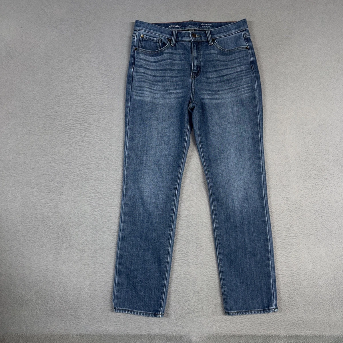Jean Femme Eddie Bauer Taille 8 - Coupe Boyfriend Velours Côtelé - Marron
