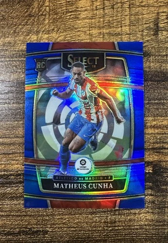 2021-22 Panini Select La Liga Matheus Cunha Blue Prizm Rookie 06/49 Brazil