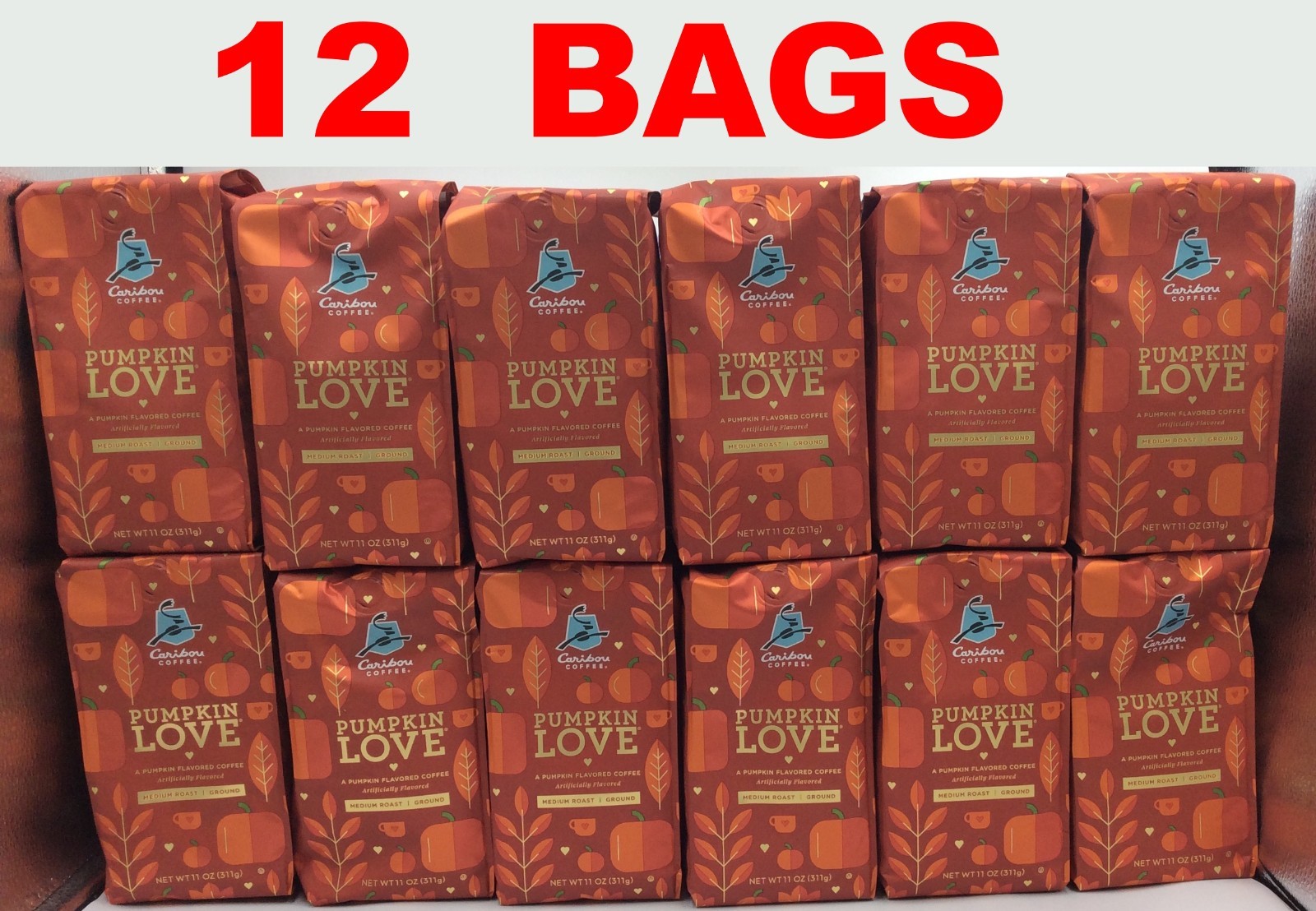 Caribou Coffee Pumpkin Love Flavored Ground Medium Roast Cof