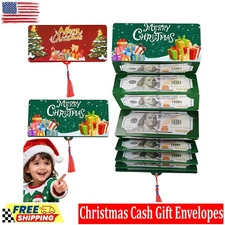 2 Pack Christmas Cash Gift Envelopes, 10 Slots Money Holders for...