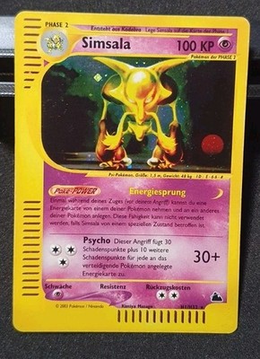 Pokémon Simsala HOLO + SWIRL / Skyridge 2003 (H1/H32) /Deutsch   E-Reader 
