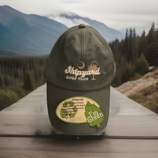 NWT Green SHIPYARD GOLF CLUB BASEBALL Golf CAP HILTON HEAD ISLAND Hook & Loop