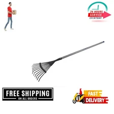Project Source 12-in Carbon steel Lawn rake with Steel Handle