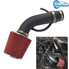3 Cold Air Intake Filter Induction Kit Aluminum Pipe Power Flow Hose System