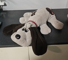 Vtg 1985 Tonka Pound Puppies 18" Grey Brown Spotted Plush Black Eyes Black Nose