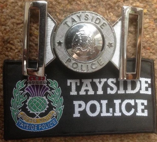 British  TAYSIDE POLICE (Scotland) Chrome officers ceremonial BUCKLE  obsolete
