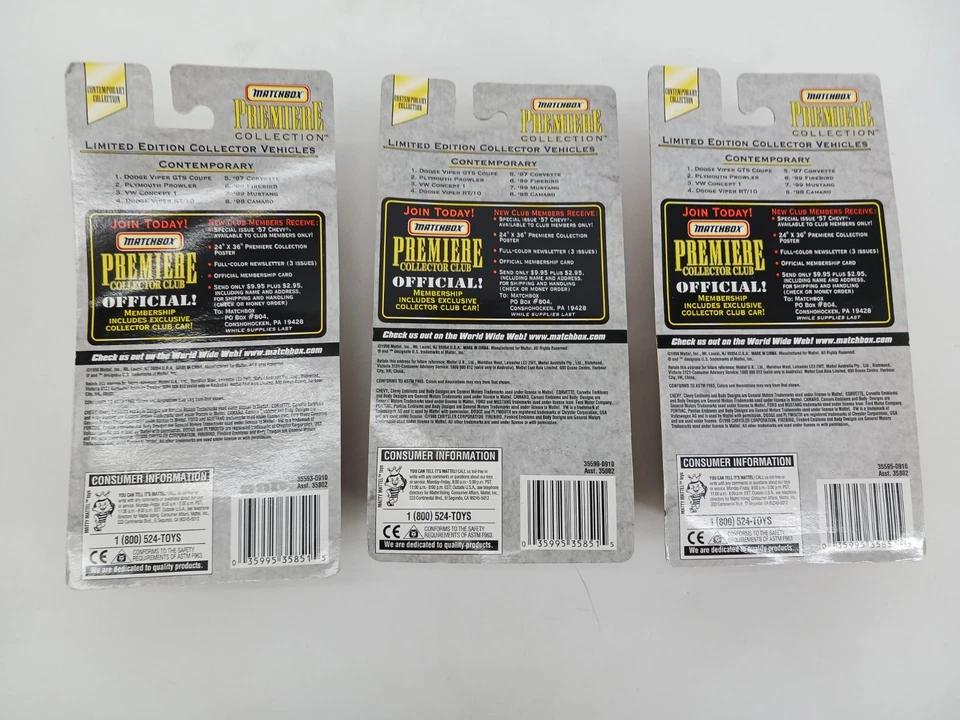 Matchbox Premiere Contemporary Collection Dodge Viper VW Concept Prowler Lot 3 - Image 2 of 4