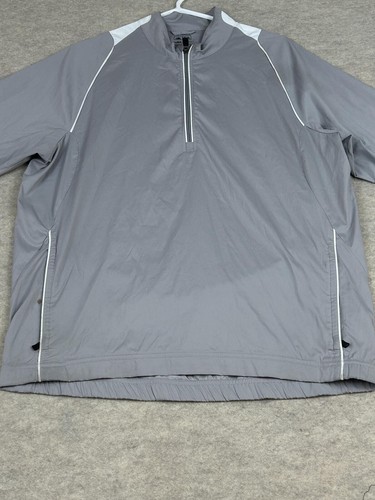 Adidas ClimaProof Gray Golf Pullover Jacket Mens M Silo Ridge Golf Club