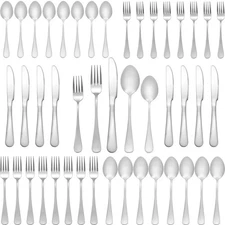 Silverware Set for 8, 40-Piece Food Grade Stainless Steel Flatware Set Includ...