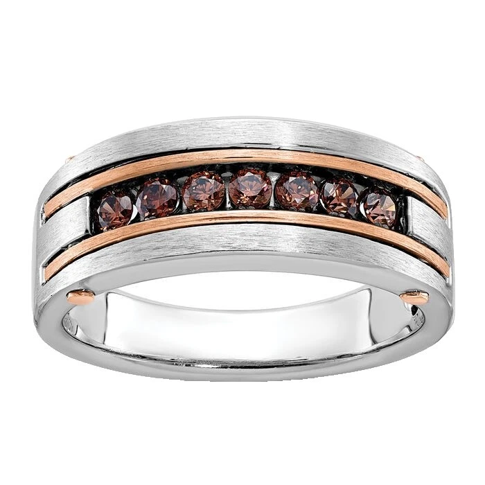 Anillos De Banda Marrón para Hombres