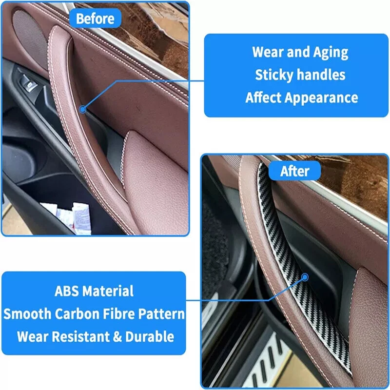 Door Panel Handle Pull Interior Trim Cover Fits 2007-2013 BMW X5 X6 E70 E71 E72 Foto 3 de 4